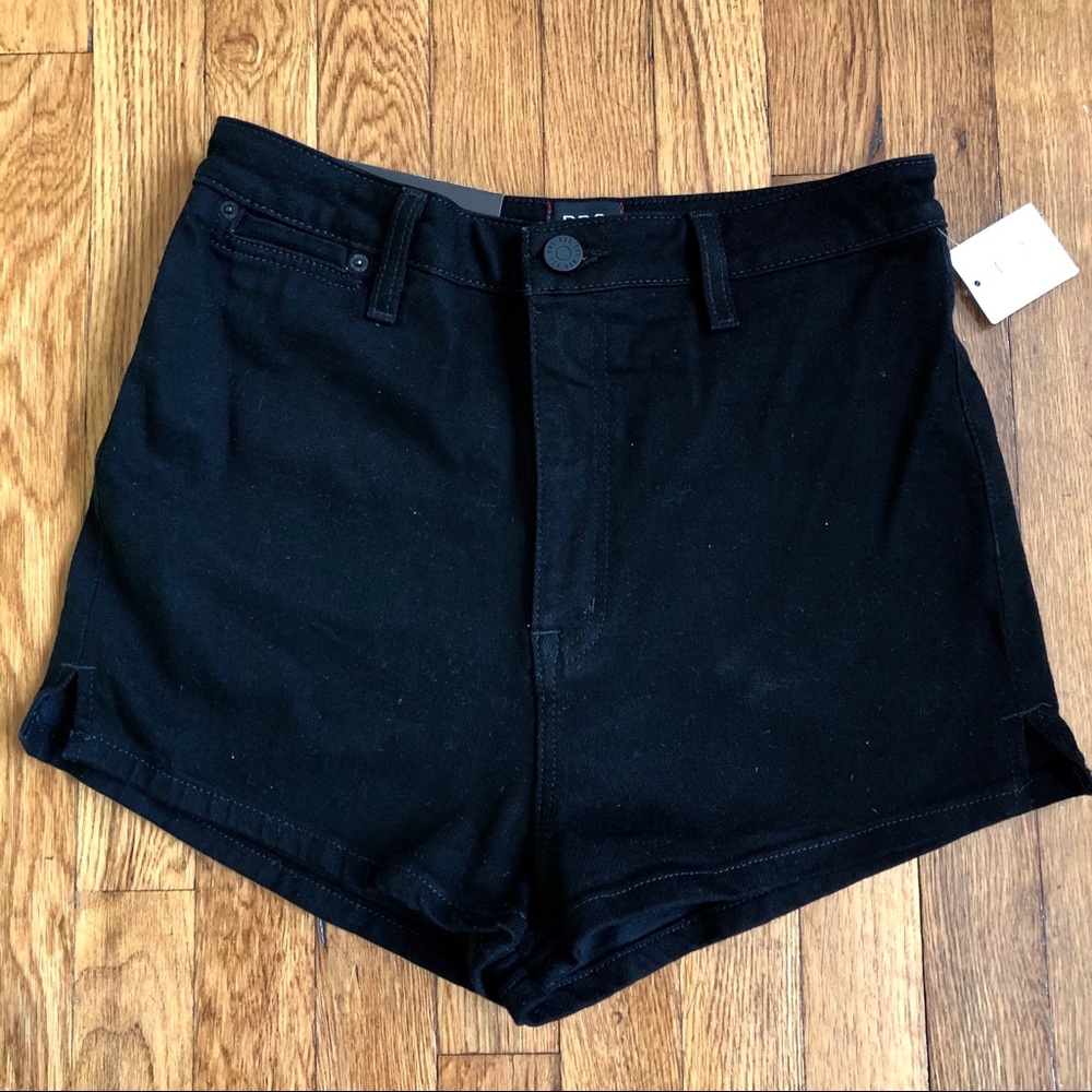 Black Pin Up High Rise Shorts - size:30